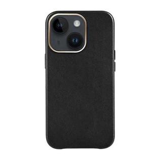 For iPhone 14 Plus Mutural Mingdian Series PU + PC Full Coverage Shockproof Case(Black)