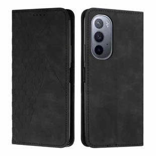 For Motorola Edge 30 Ultra 5G/X30 Pro 5G Diamond Pattern Splicing Skin Feel Magnetic Phone Case(Black)