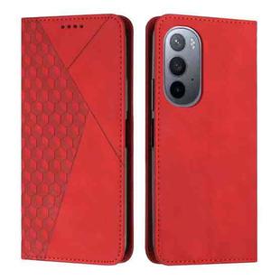 For Motorola Edge 30 Ultra 5G/X30 Pro 5G Diamond Pattern Splicing Skin Feel Magnetic Phone Case(Red)