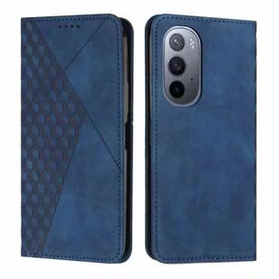 For Motorola Edge 30 Ultra 5G/X30 Pro 5G Diamond Pattern Splicing Skin Feel Magnetic Phone Case(Blue)