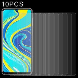 10 PCS 0.26mm 9H Surface Hardness 2.5D Explosion-proof Tempered Glass Non-full Screen Film For Xiaomi Redmi Note 9 Pro