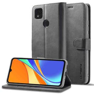 For Xiaomi Redmi 9C LC.IMEEKE Calf Texture Leather Phone Case(Grey)