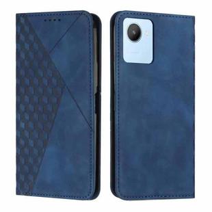 For Realme C30 4G Diamond Splicing Skin Feel Magnetic Leather Phone Case(Blue)