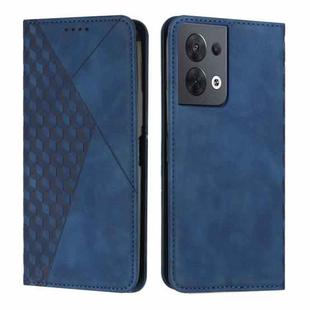 For OPPO Reno8 5G/Reno8 5G Global Diamond Splicing Skin Feel Magnetic Leather Phone Case(Blue)