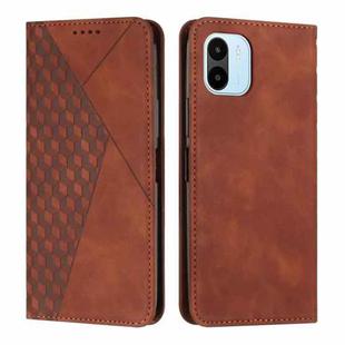 For Xiaomi Redmi A1 Diamond Splicing Skin Feel Magnetic Leather Phone Case(Brown)