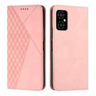 For Xiaomi Poco M4 5G Diamond Splicing Skin Feel Magnetic Leather Phone Case(Rose Gold)