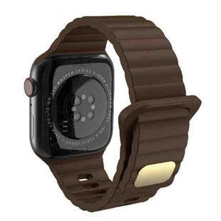 Breathable Skin-friendly Silicone Watch Band For Apple Watch Series 8&7 41mm / SE 2&6&SE&5&4 40mm /   3&2&1 38mm(Brown)