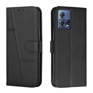 For Motorola Moto S30 Pro 5G/Edge 30 Fusion 5G Stitching Calf Texture Buckle Leather Phone Case(Black)