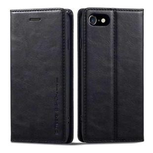 For iPhone SE 2022 / SE 2020 / 8 / 7 LC.IMEEKE RFID Anti-theft Leather Phone Case(Black)
