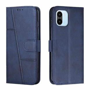 For Xiaomi Redmi A1 Stitching Calf Texture Buckle Leather Phone Case(Blue)