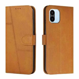 For Xiaomi Redmi A1 Stitching Calf Texture Buckle Leather Phone Case(Yellow)