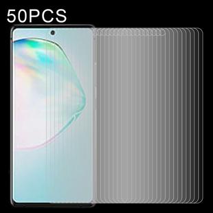 50 PCS 0.26mm 9H Surface Hardness 2.5D Explosion-proof Tempered Glass Non-full Screen Film For Galaxy A91