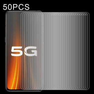 50 PCS 0.26mm 9H Surface Hardness 2.5D Explosion-proof Tempered Glass Non-full Screen Film For Vivo IQOO 3
