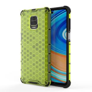 For Xiaomi Redmi Note 9 Pro Shockproof Honeycomb PC + TPU Protective Case(Green)