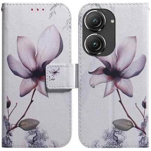For Asus Zenfone 9 Coloured Drawing Leather Phone Case(Magnolia)