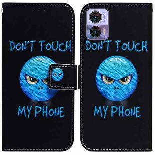For Motorola Edge 30 Neo / Edge 30 Lite Coloured Drawing Leather Phone Case(Anger)