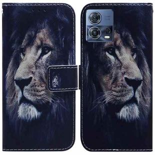 For Motorola Moto S30 Pro 5G / Edge 30 Fusion Coloured Drawing Leather Phone Case(Lion)