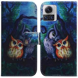 For Motorola Moto X30 Pro 5G / Edge 30 Ultra Coloured Drawing Leather Phone Case(Oil Painting Owl)