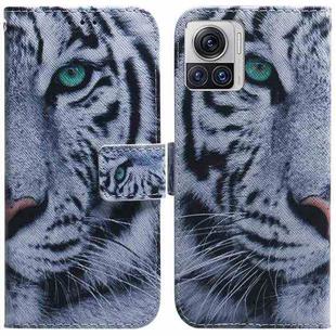 For Motorola Moto X30 Pro 5G / Edge 30 Ultra Coloured Drawing Leather Phone Case(Tiger)