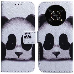 For Honor X9 / X9 5G Coloured Drawing Leather Phone Case(Panda)