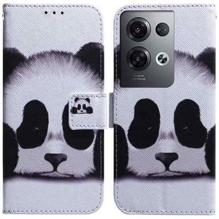 For OPPO Reno8 Pro+ Coloured Drawing Leather Phone Case(Panda)