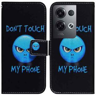 For OPPO Reno8 Pro+ Coloured Drawing Leather Phone Case(Anger)