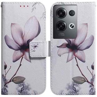 For OPPO Reno8 Pro+ Coloured Drawing Leather Phone Case(Magnolia)