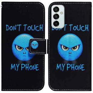 For Samsung Galaxy M13 4G Coloured Drawing Leather Phone Case(Anger)