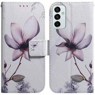 For Samsung Galaxy M13 4G Coloured Drawing Leather Phone Case(Magnolia)