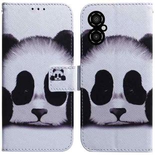 For Xiaomi Poco M4 5G Coloured Drawing Leather Phone Case(Panda)