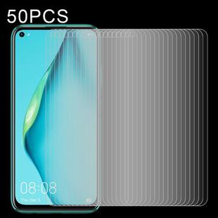 50 PCS 0.26mm 9H Surface Hardness 2.5D Explosion-proof Tempered Glass Non-full Screen Film For Huawei P40 Lite