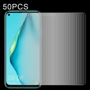 50 PCS 0.26mm 9H Surface Hardness 2.5D Explosion-proof Tempered Glass Non-full Screen Film For Huawei Nova 7i