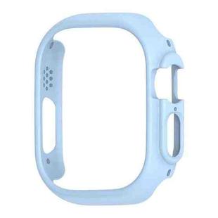 For Apple Watch Ultra 49mm PC Hollow Electroplating Protective Case(Ice Blue)