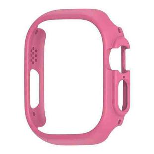 For Apple Watch Ultra 49mm PC Hollow Electroplating Protective Case(Pink)