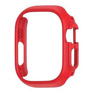For Apple Watch Ultra 49mm PC Hollow Electroplating Protective Case(Red)
