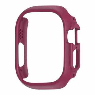 For Apple Watch Ultra 49mm PC Hollow Electroplating Protective Case(Wine Red)