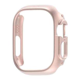 For Apple Watch Ultra 49mm PC Hollow Electroplating Protective Case(Rose Gold)