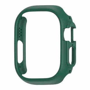 For Apple Watch Ultra 49mm PC Hollow Electroplating Protective Case(Dark Green)