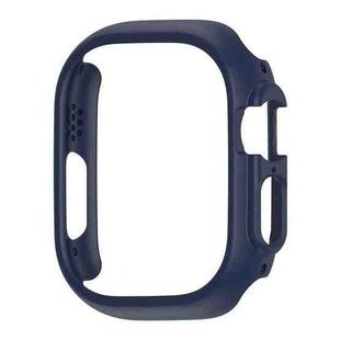 For Apple Watch Ultra 49mm PC Hollow Electroplating Protective Case(Dark Blue)