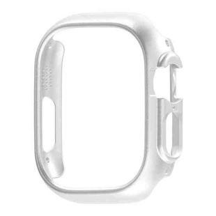 For Apple Watch Ultra 49mm PC Hollow Electroplating Protective Case(Silver)