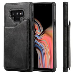 For Galaxy Note 9 Shockproof Calf Texture Protective Case with Holder & Card Slots & Frame(Black)