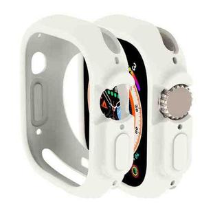 For Apple Watch Ultra 49mm Candy TPU Protective Case(Cream White)