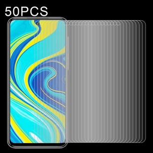 50 PCS 0.26mm 9H Surface Hardness 2.5D Explosion-proof Tempered Glass Half Screen Film For Xiaomi Redmi Note 9s