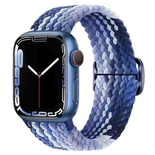 Buckle Nylon Braided Watch Band for Apple Watch Ultra 49mm&Watch Ultra 2 49mm / Series 9&8&7 45mm / SE 3&SE 2&6&SE&5&4 44mm / 3&2&1 42mm(Blueberry)