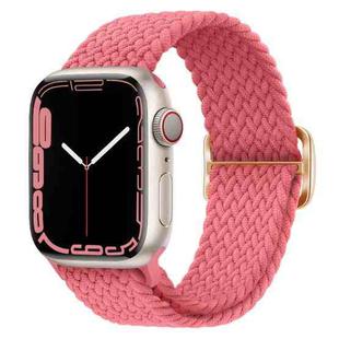 Buckle Nylon Braided Watch Band for Apple Watch Ultra 49mm&Watch Ultra 2 49mm / Series 9&8&7 45mm / SE 3&SE 2&6&SE&5&4 44mm / 3&2&1 42mm(Pink)