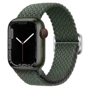 Buckle Nylon Braided Watch Band For Apple Watch Series 8&7 41mm / SE 2&6&SE&5&4 40mm / 3&2&1 38mm(Olive Green)