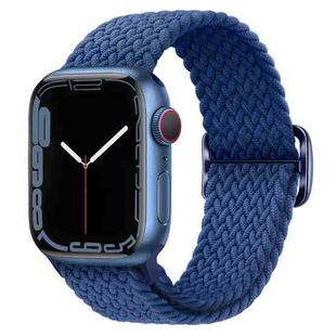 Buckle Nylon Braided Watch Band For Apple Watch Series 8&7 41mm / SE 2&6&SE&5&4 40mm / 3&2&1 38mm(Sea Blue)