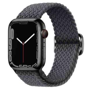 Buckle Nylon Braided Watch Band For Apple Watch Series 8&7 41mm / SE 2&6&SE&5&4 40mm / 3&2&1 38mm(Space Grey)