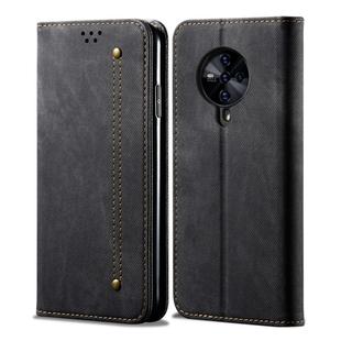 For Vivo S6 Denim Texture Casual Style Horizontal Flip Leather Case with Holder & Card Slots & Wallet(Black)