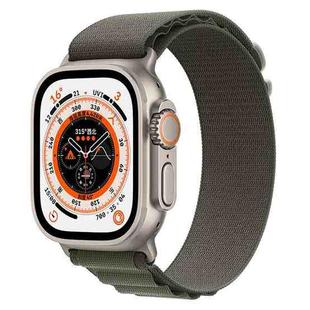 For Apple Watch Ultra 49mm Nylon Watch Band (Army Green)